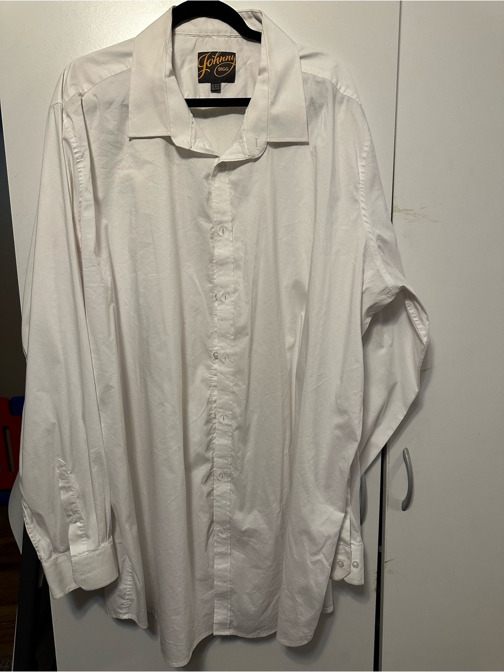Men's White Dress Shirt by Johnny Bigg - Classic Long Sleeve